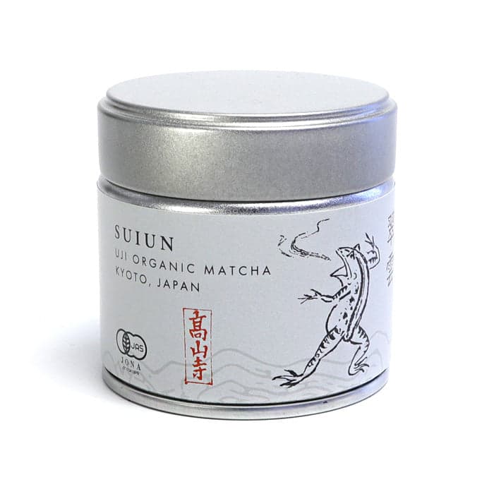 ROKUBEI Japanese Ceremonial Matcha Green Tea Powder Uji Kyoto “SUIUN” 30g Can (1.06 oz) by Hoshino Seichaen -- matcha product image