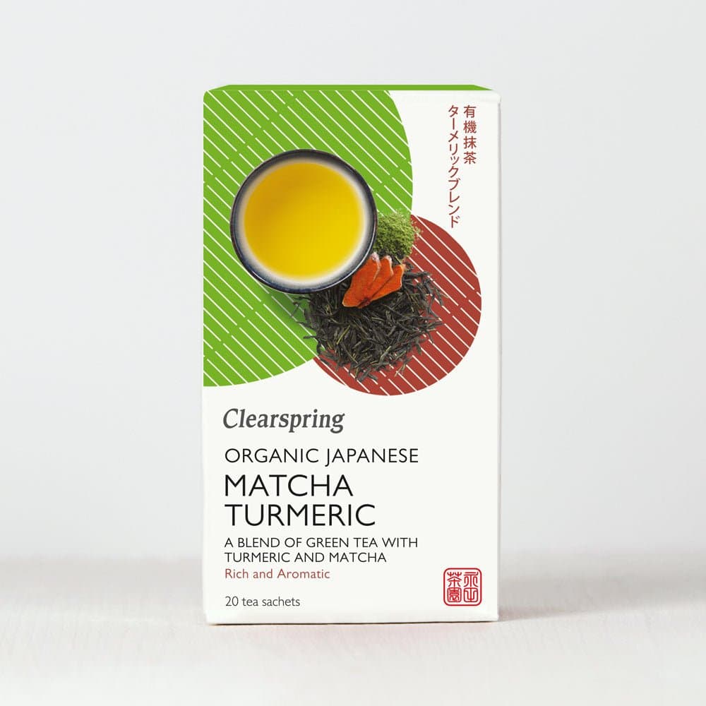 Organic Japanese Matcha Turmeric - 20 Tea Sachets by Clearspring