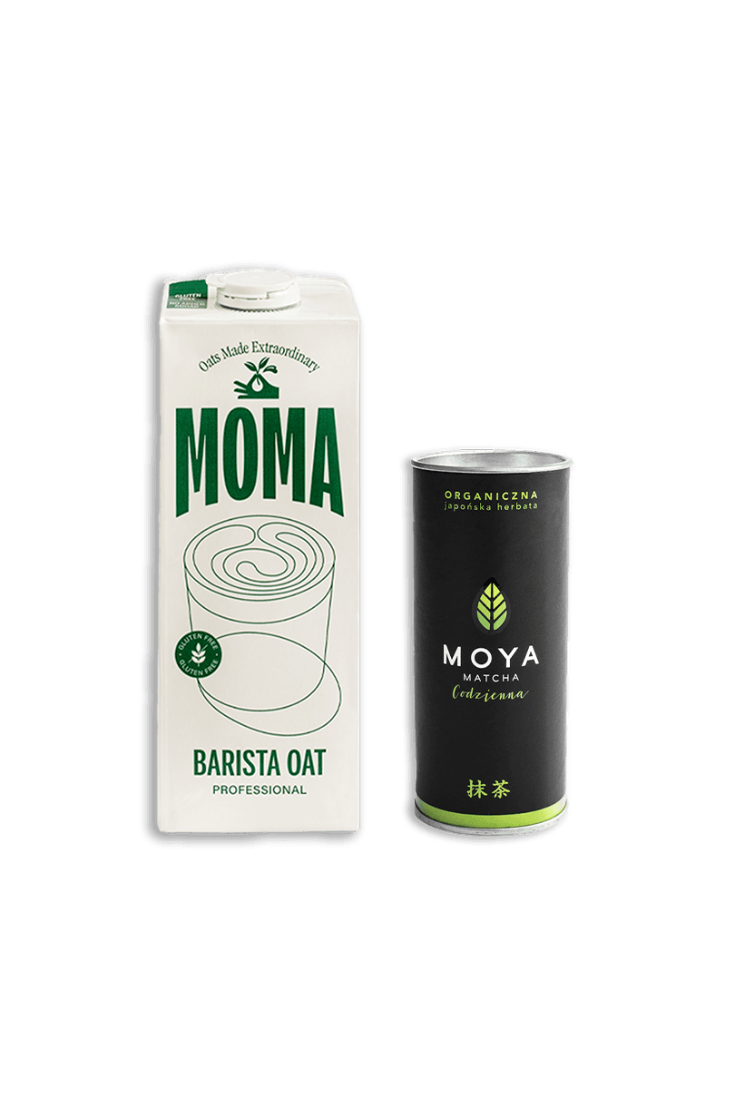 Zestaw Moya Matcha Codzienna 30g + MOMA Napój owsiany Barista Professional 1L by Moya Matcha -- matcha product image