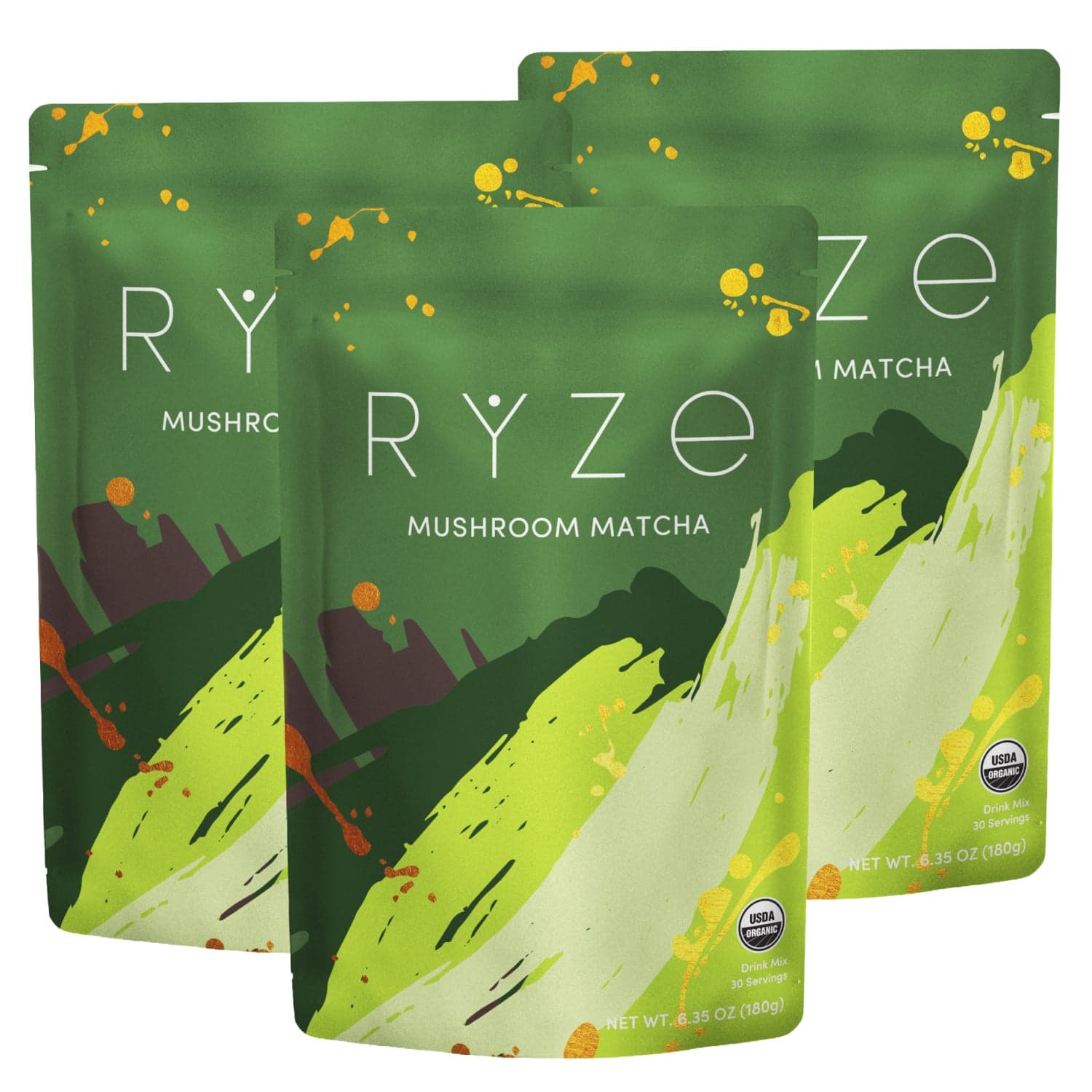Mushroom Matcha (90 Servings) by RYZE -- matcha product image