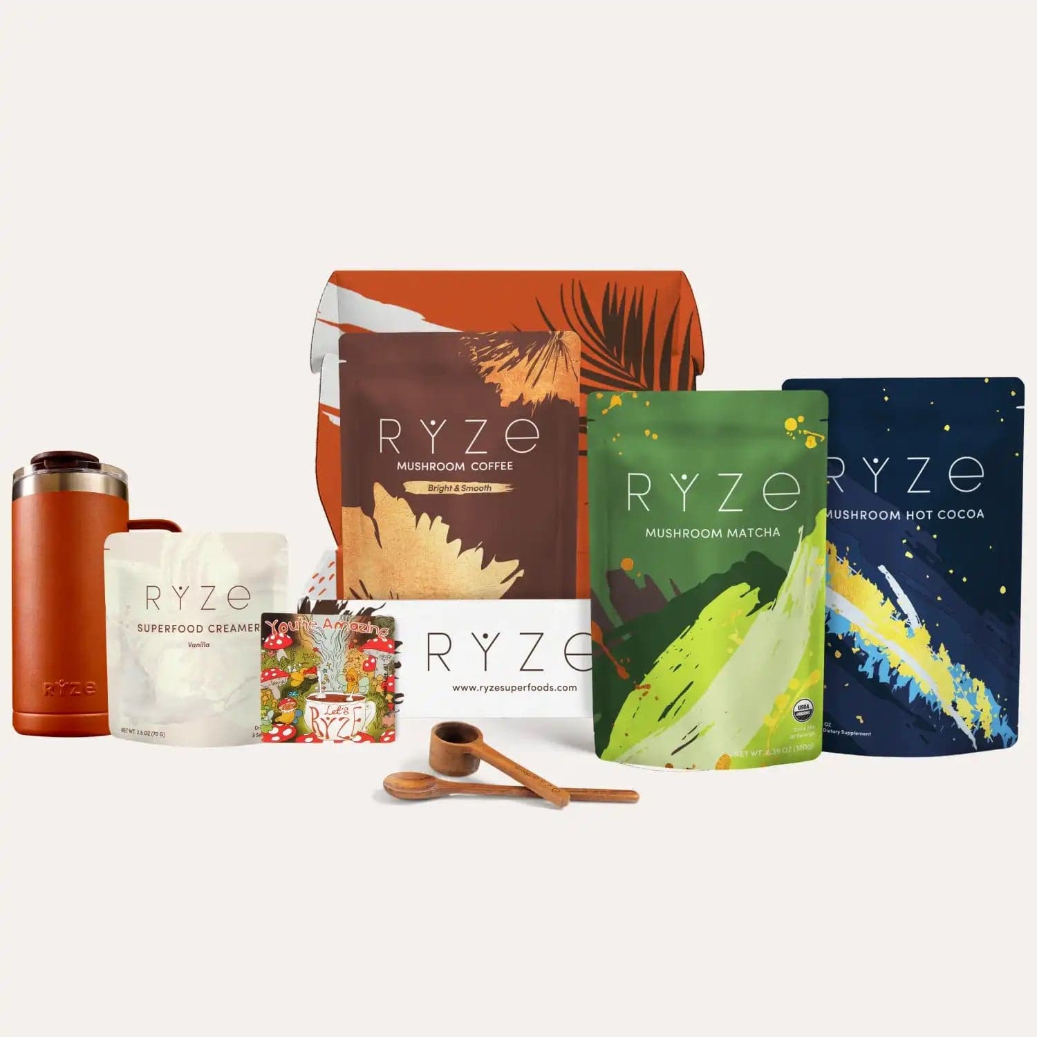 Ultimate Day + Night Bundle (Coffee + Matcha + Cocoa) by RYZE -- matcha product image