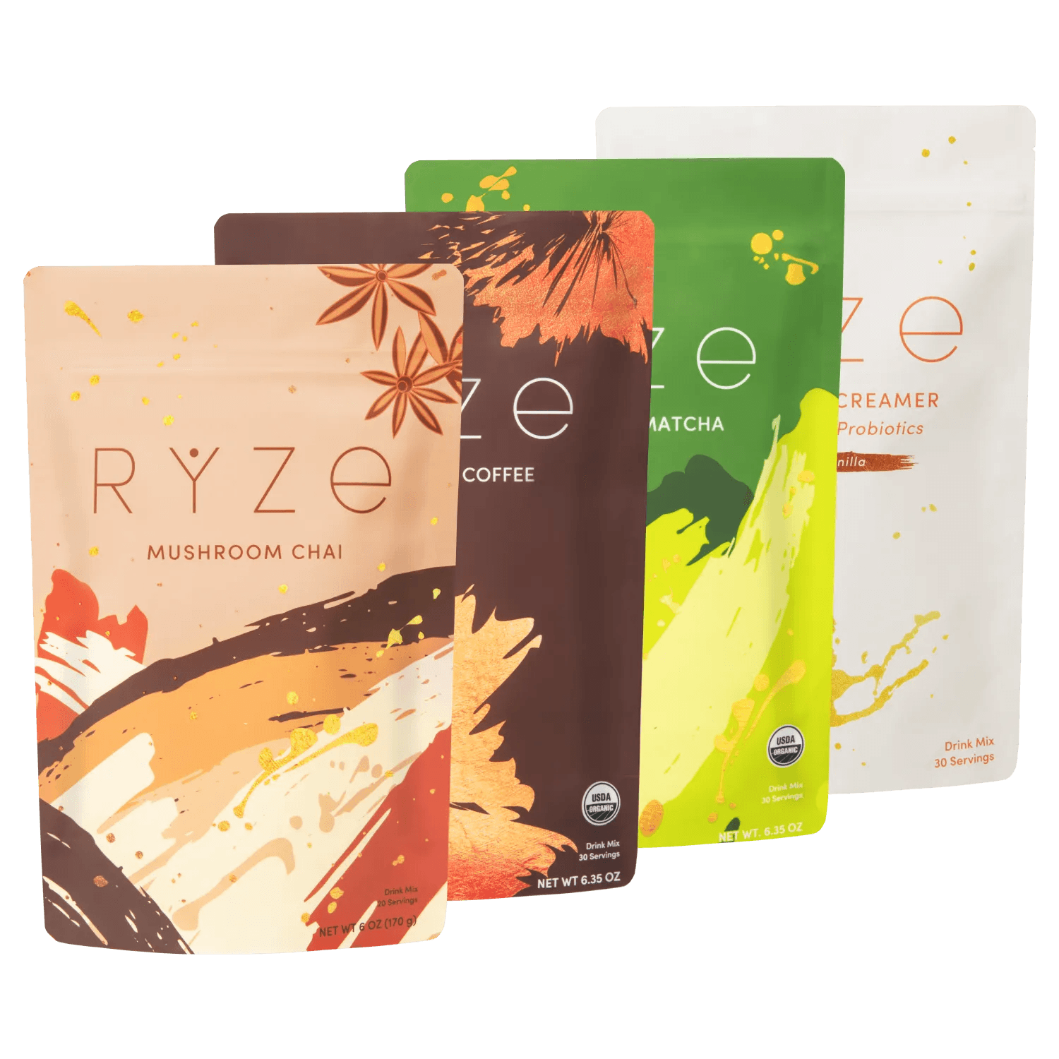 Ultimate Pick-Me-Up Bundle: Chai + Coffee + Matcha by RYZE -- matcha product image