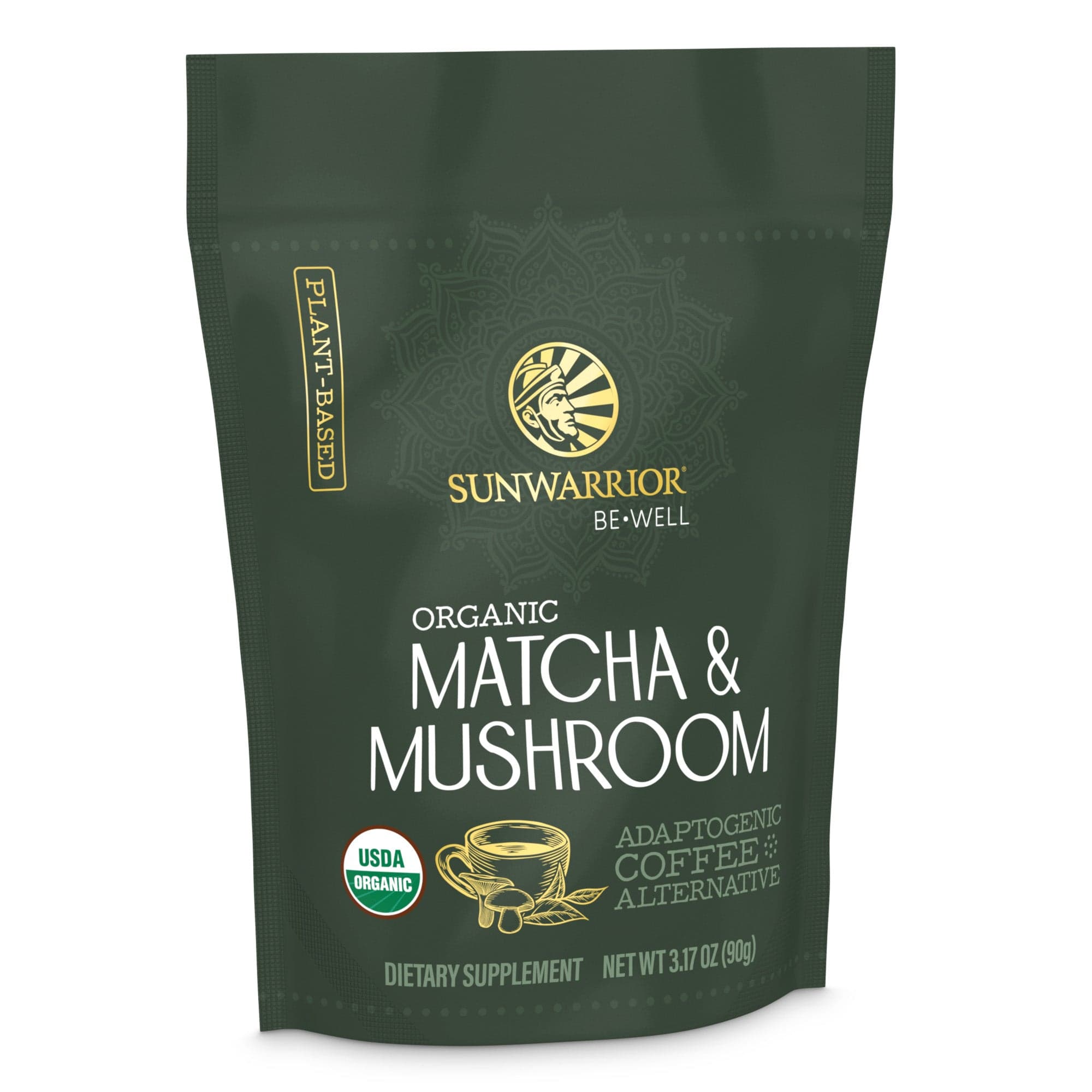 Be•Well Organic Matcha and Mushroom Powder by Sunwarrior