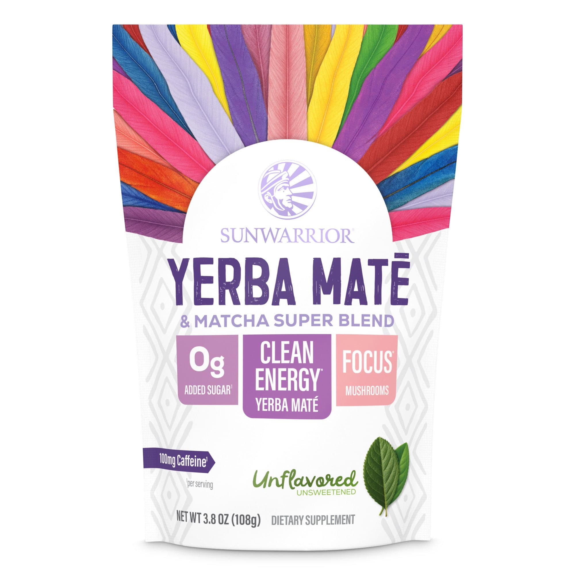 Yerba Mate + Matcha Clean Energy Superblend – Unflavored by Sunwarrior