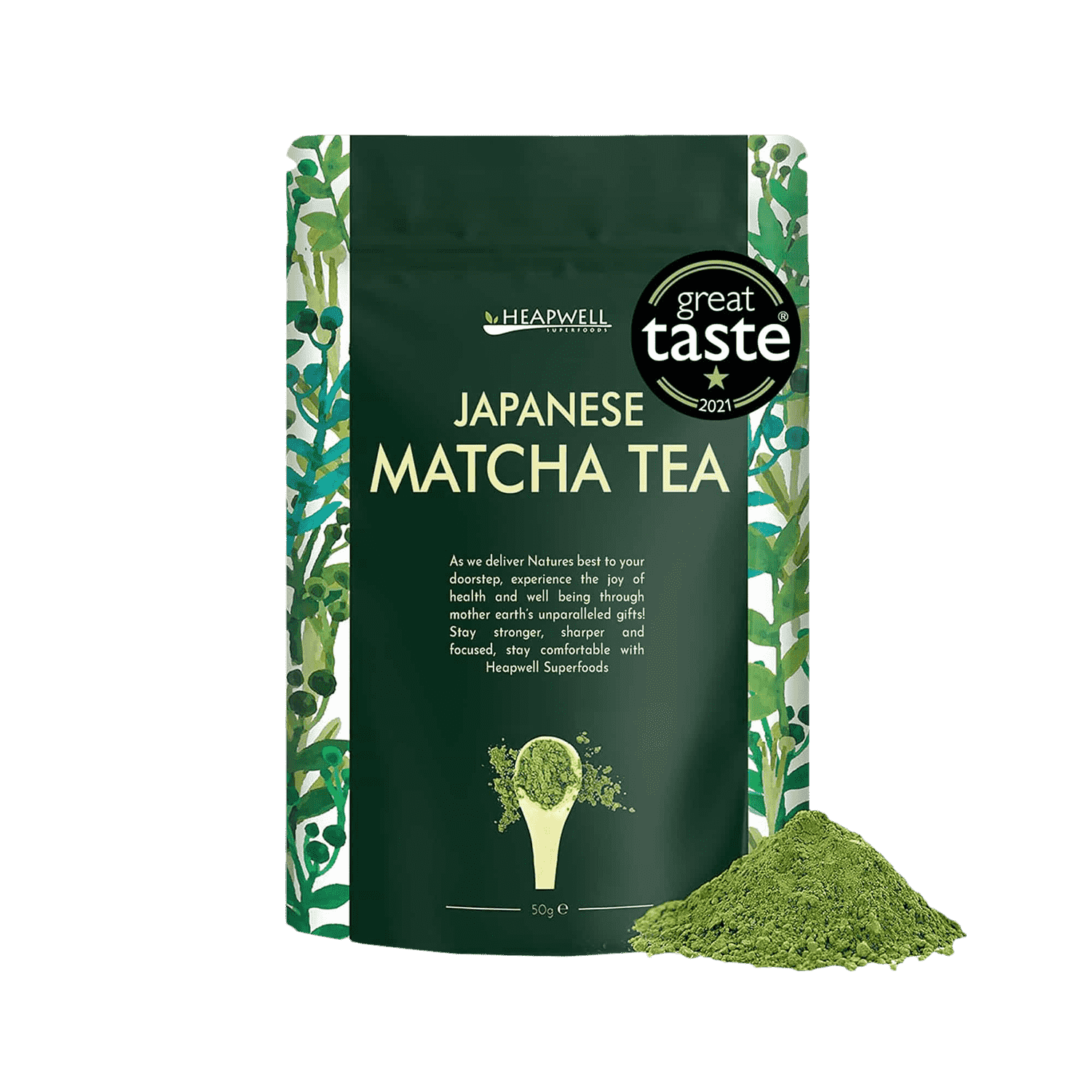 Japanese Matcha Green Tea (Premium Grade), 50g by Heapwell Superfoods