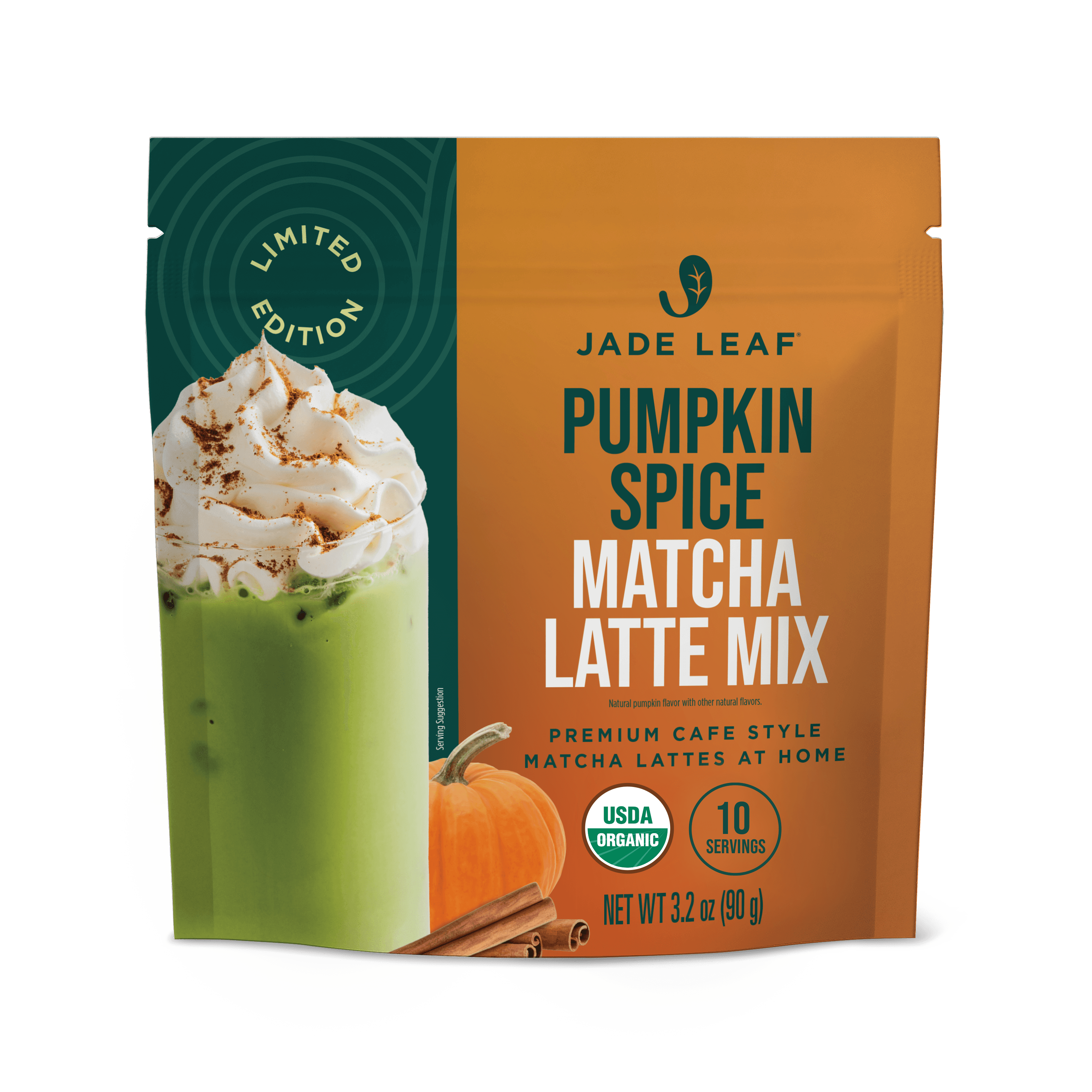 Pumpkin Spice Matcha Latte Mix (Limited Edition) by Jade Leaf Matcha -- matcha product image