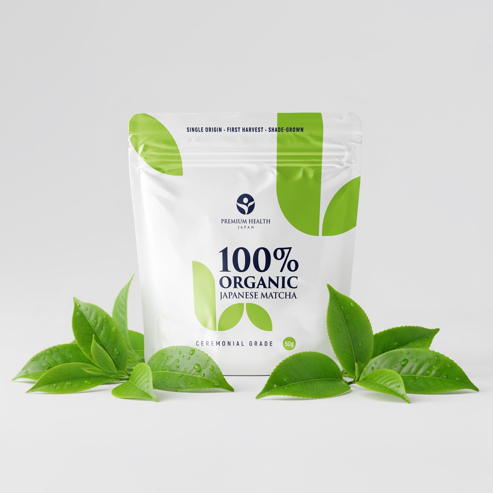 Organic Japanese Matcha — Ceremonial Grade, First Spring (50g) by Premium Health Japan