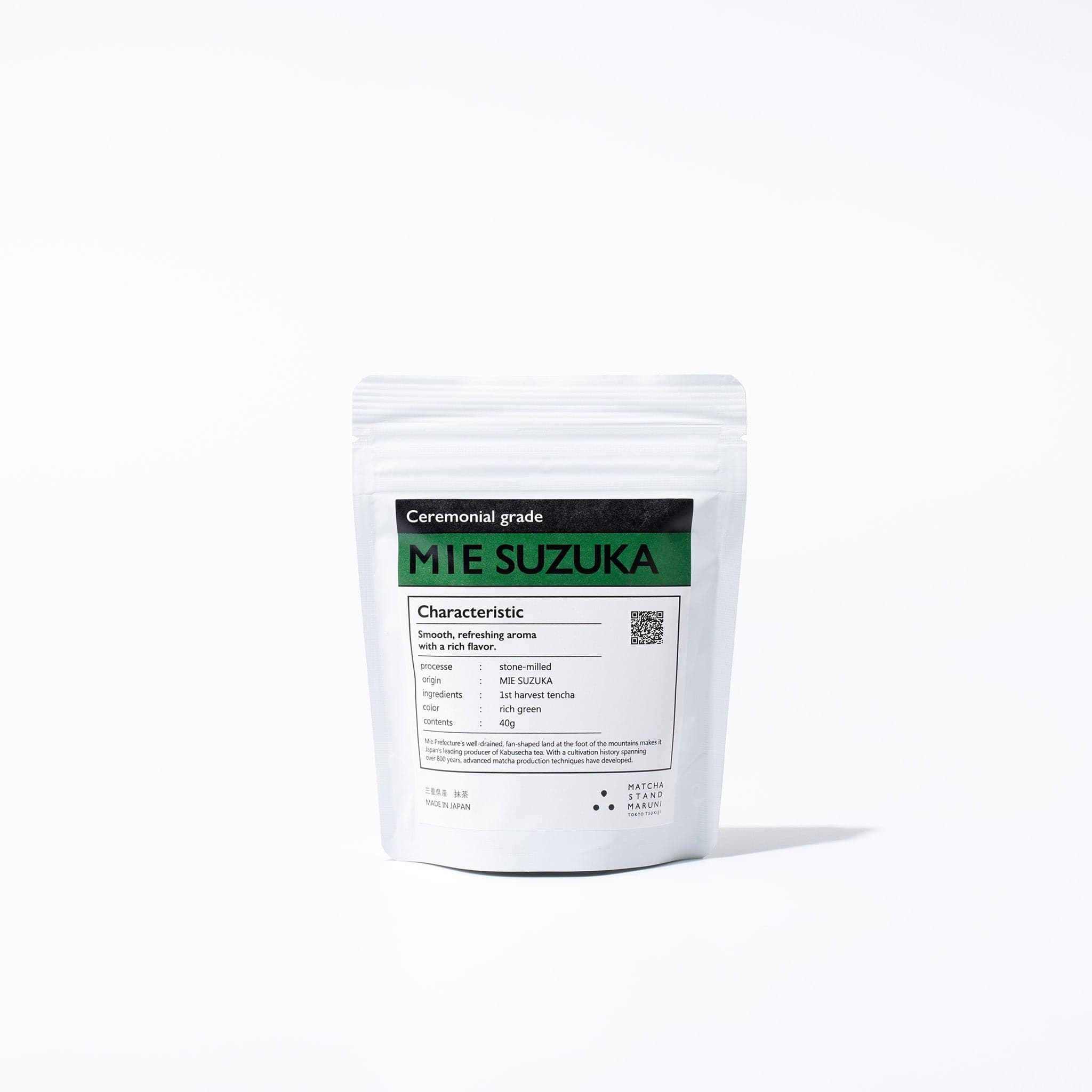 Ceremonial Grade MIE SUZUKA 1.4oz (40g) |MATCHA STAND MARUNI by Matcha Stand Maruni -- matcha product image