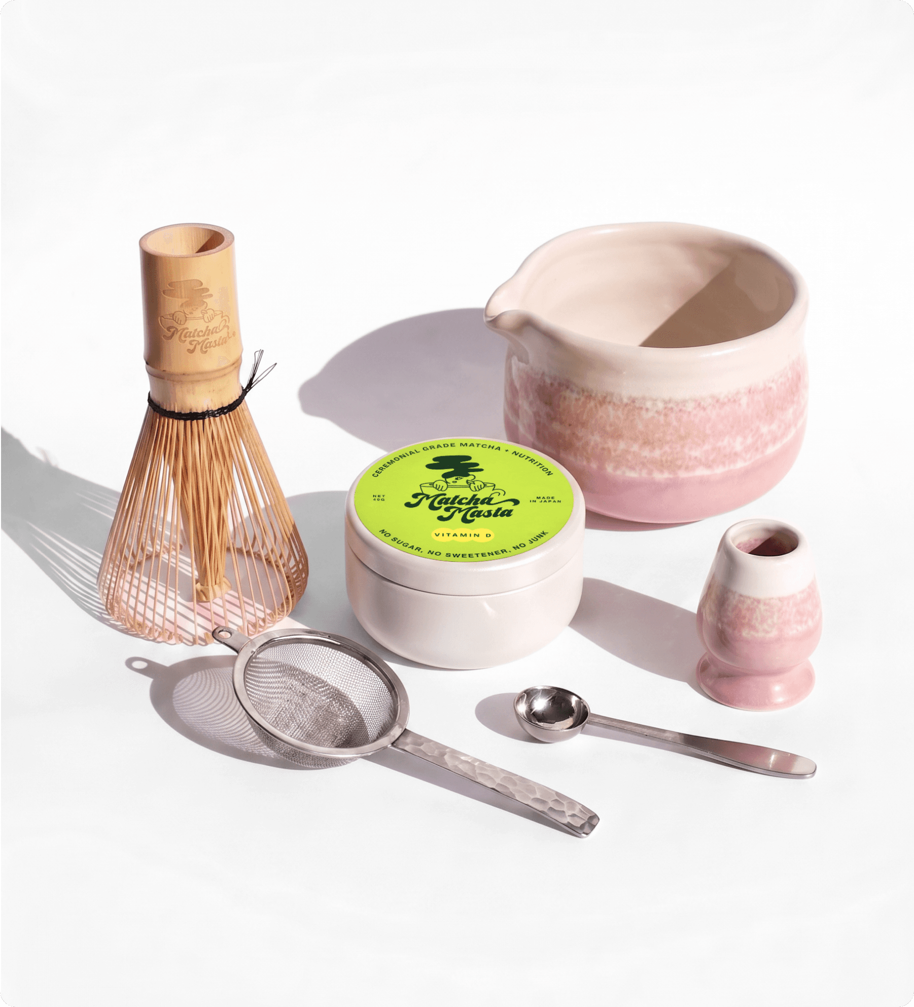 Matcha + Vitamin D 6-Piece Set: Pink Pomelo by Matchamasta -- matcha product image