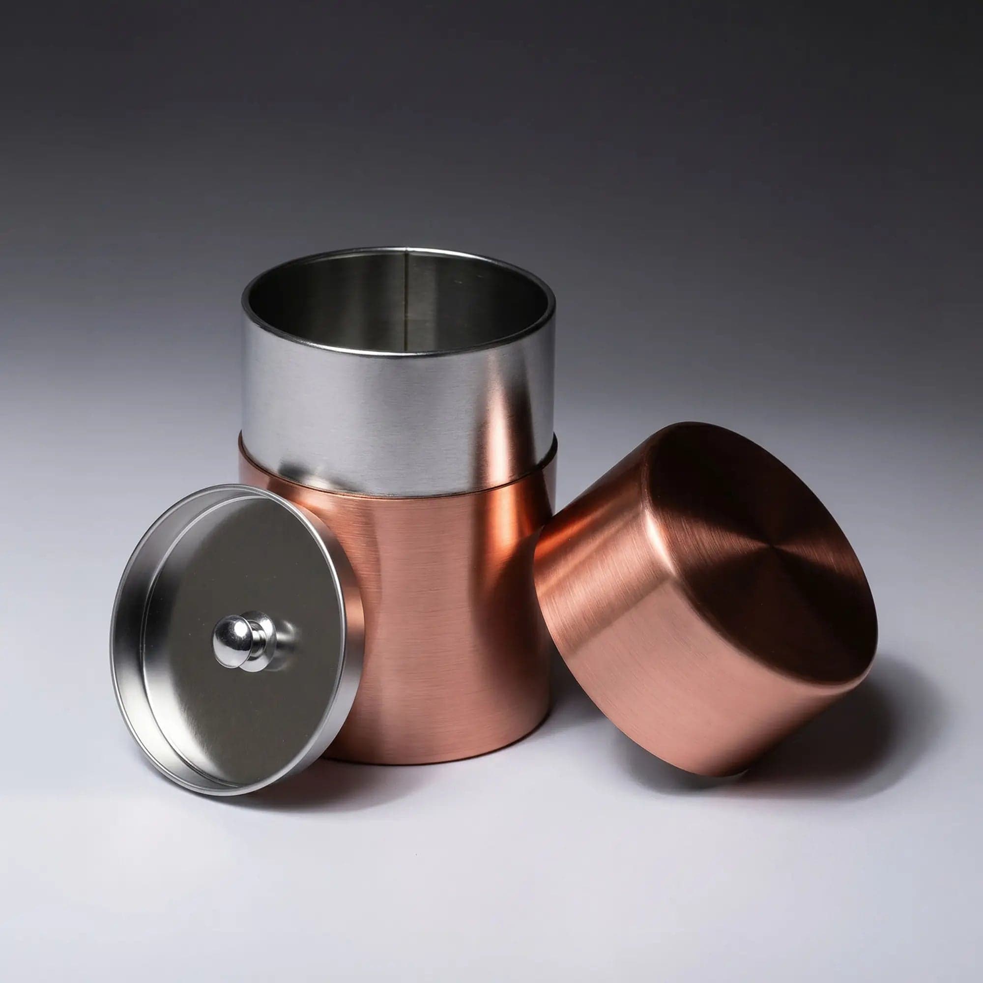 Copper Matcha Caddy | Japanese Tea Storage Chazutsu by Matcha.com -- matcha product image