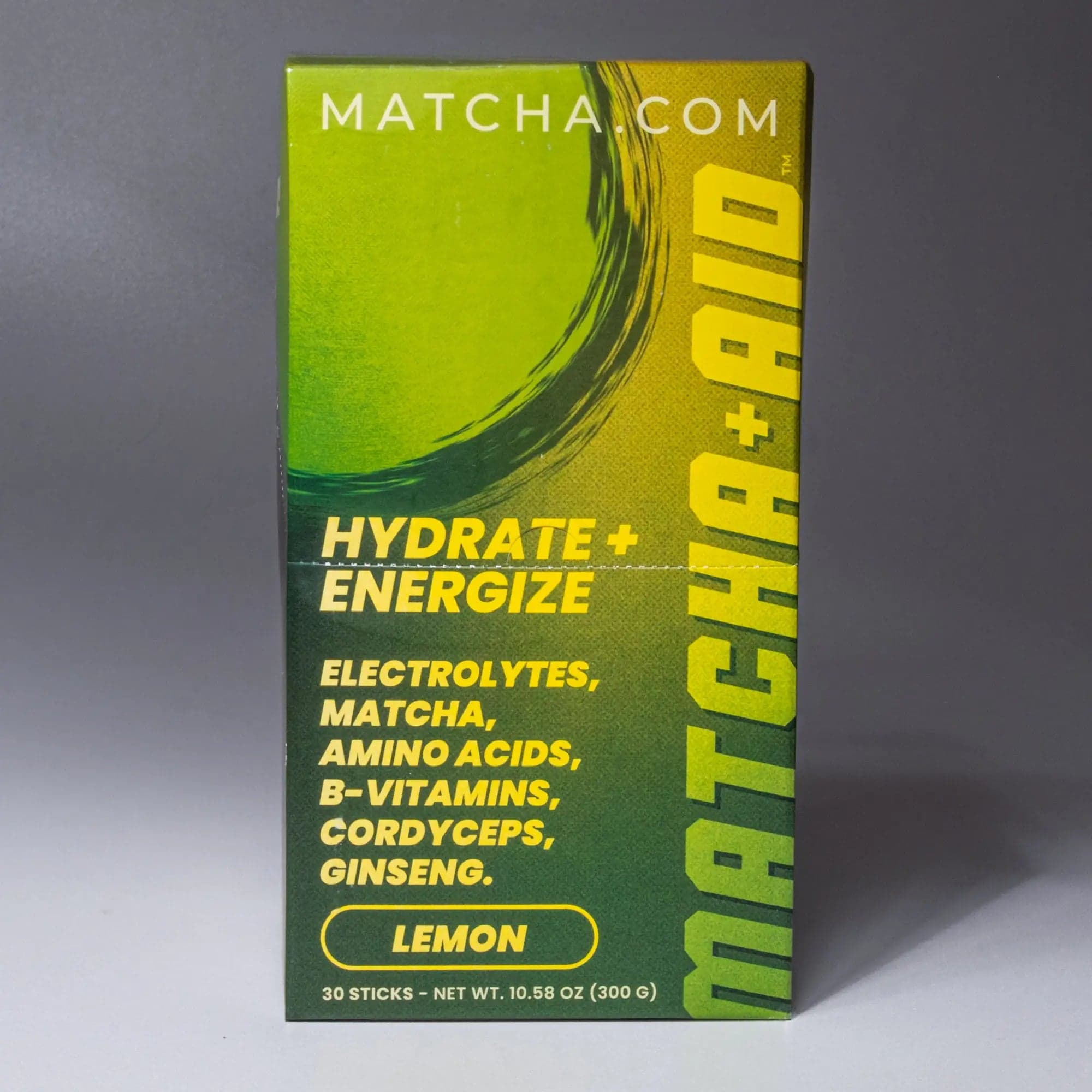 MATCHA-AID™ Hydration Sticks (Electrolytes + Adaptogens) by Matcha.com -- matcha product image