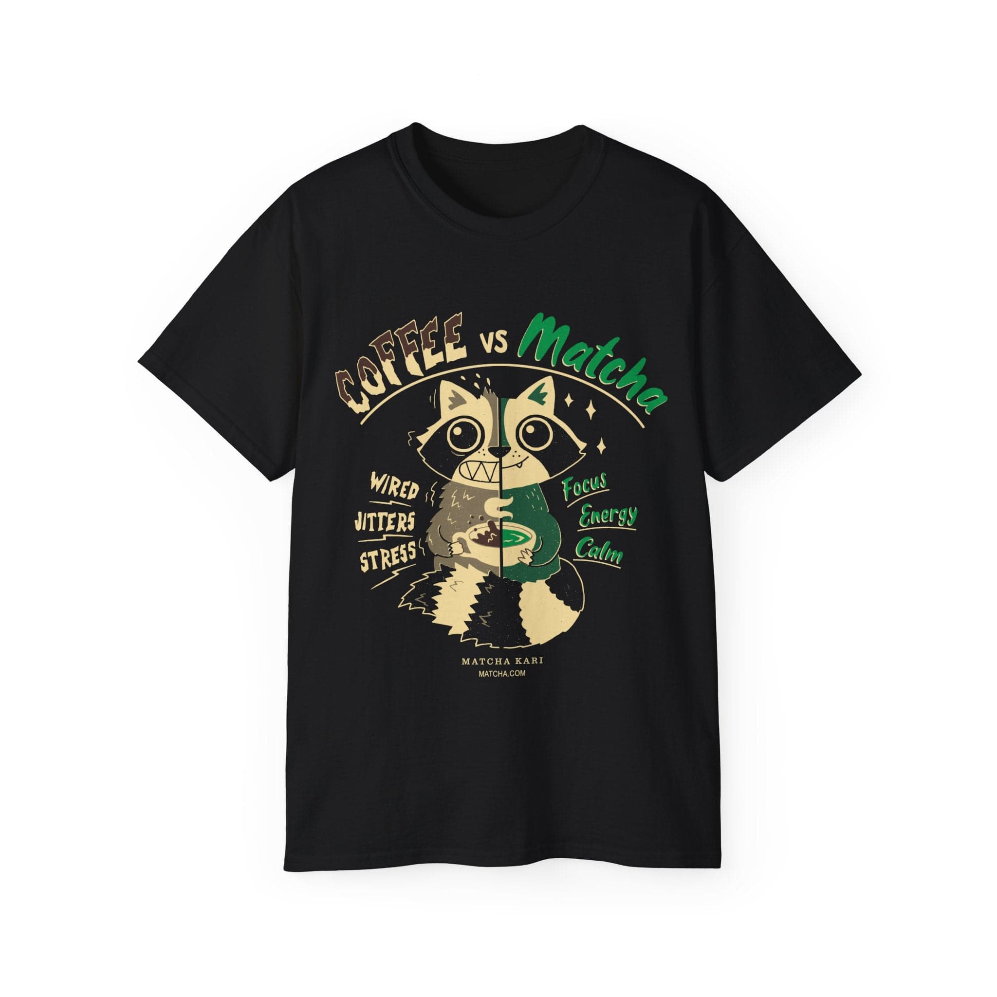 Matcha vs Coffee Shortsleeve by Matcha.com -- matcha product image