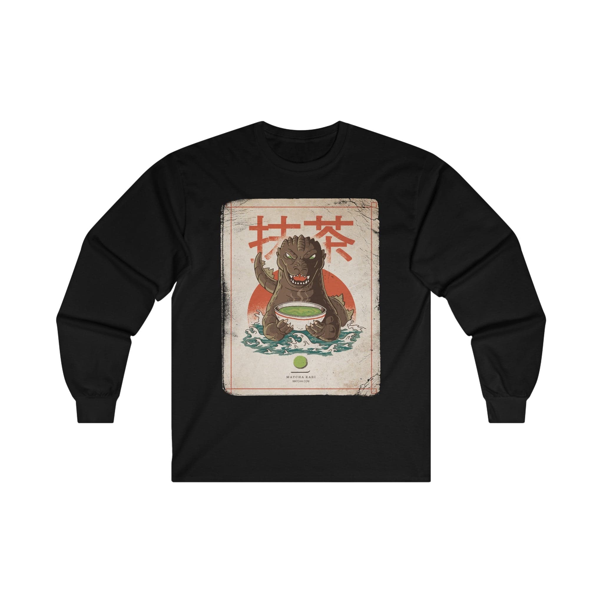 Matcha Zilla 2 Long Sleeve Tee by Matcha.com -- matcha product image