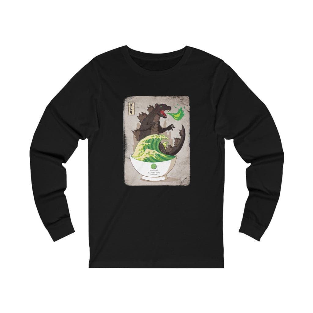 Matcha Zilla Long Sleeve Crew Tee by Matcha.com -- matcha product image