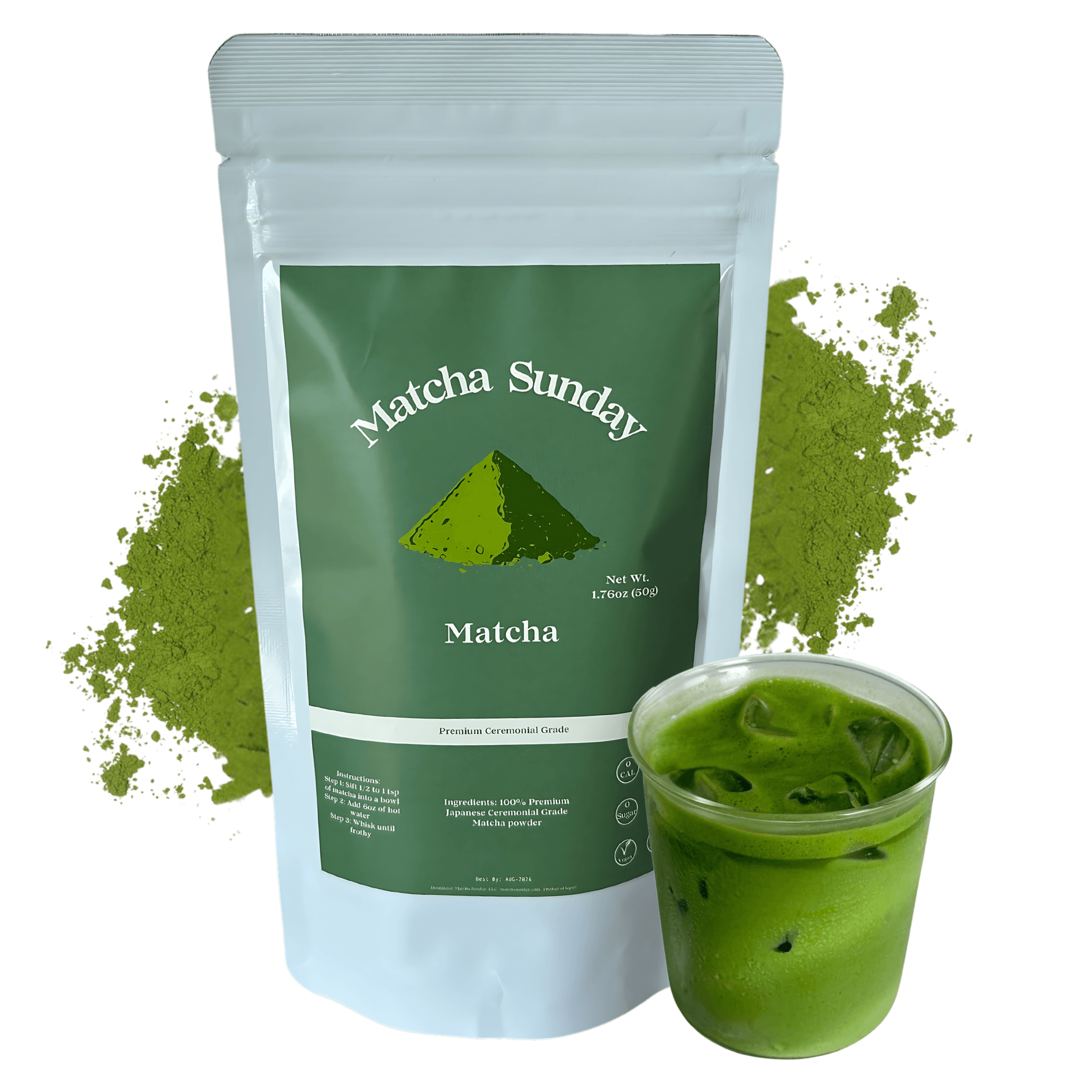 Ceremonial Grade Matcha Powder (50g) by Matcha Sunday -- matcha product image