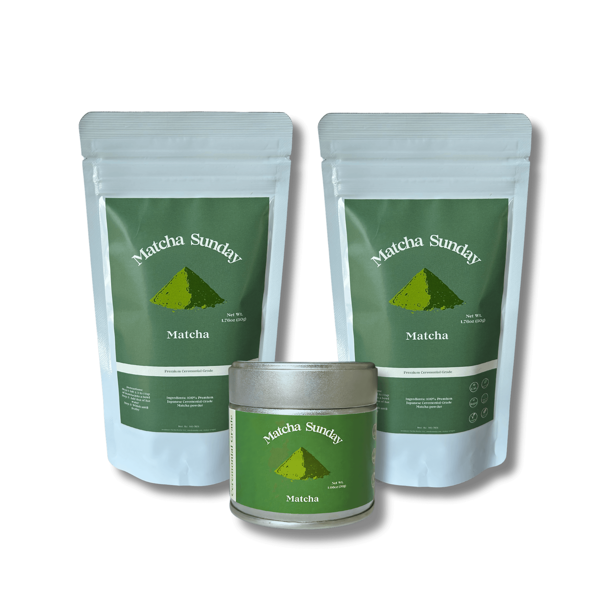 Ceremonial Grade Matcha Powder Everyday Bundle by Matcha Sunday -- matcha product image