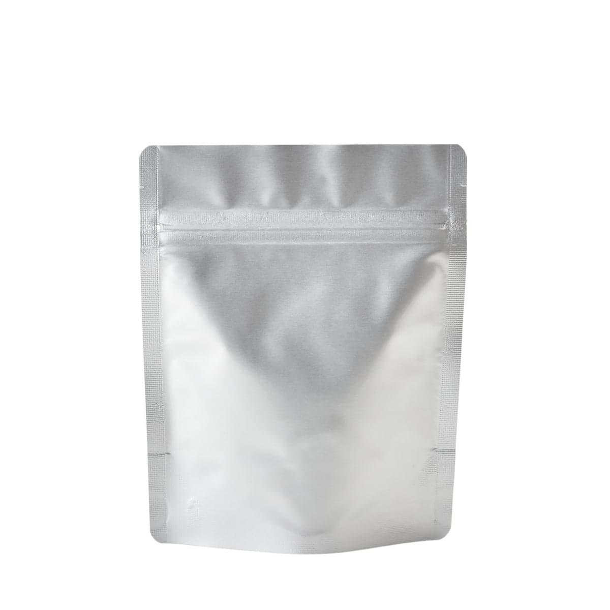#002 Ceremonial Matcha White Label ZIPPER BAG - COLOR: SILVER by Matcha Direct -- matcha product image